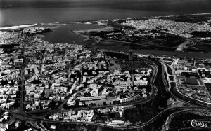 Vue generale aérienne de Rabat,Salé et le bouregreg